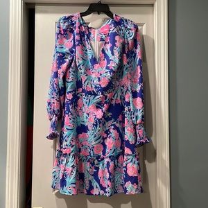 NWT Lilly Pulitzer Rosie Stretch dress. Print :: Corsica Blue